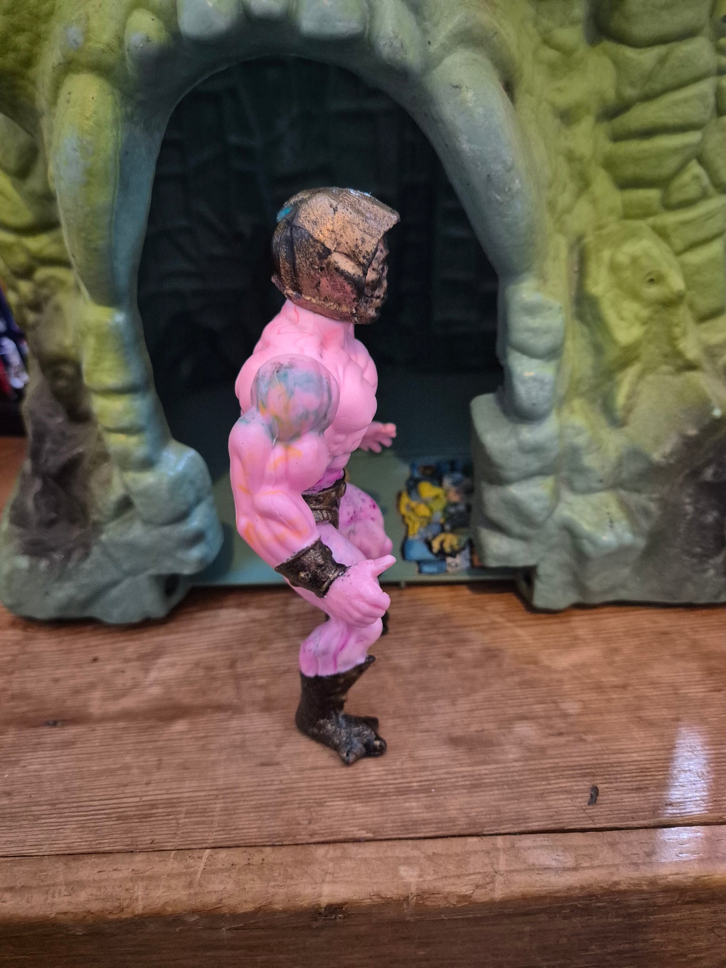 Skeletor pink swirl resin bootleg figure